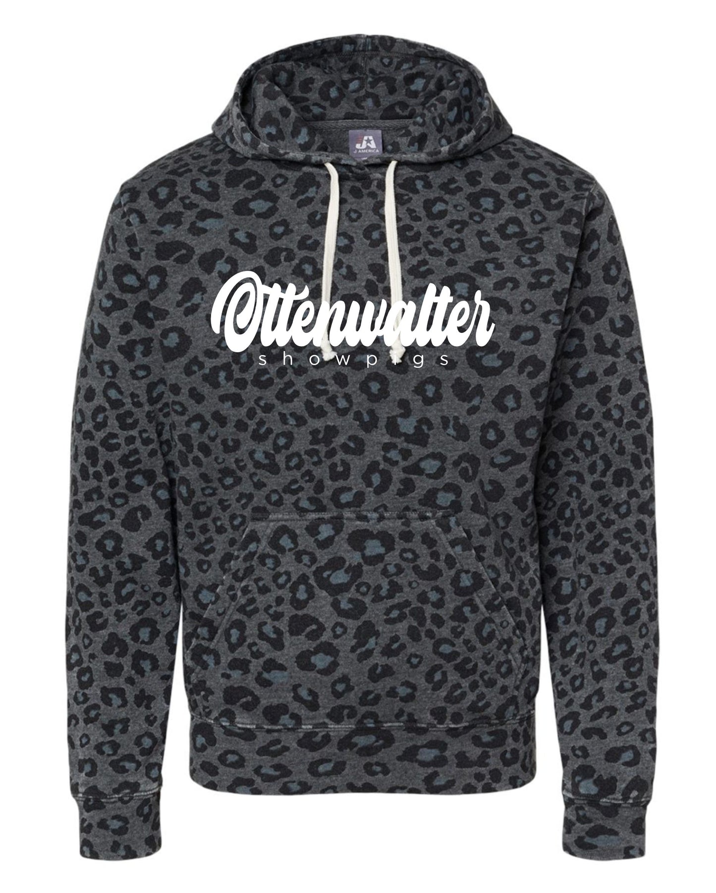 Adult Hooded Pullover Sweatshirt Cursive Logo