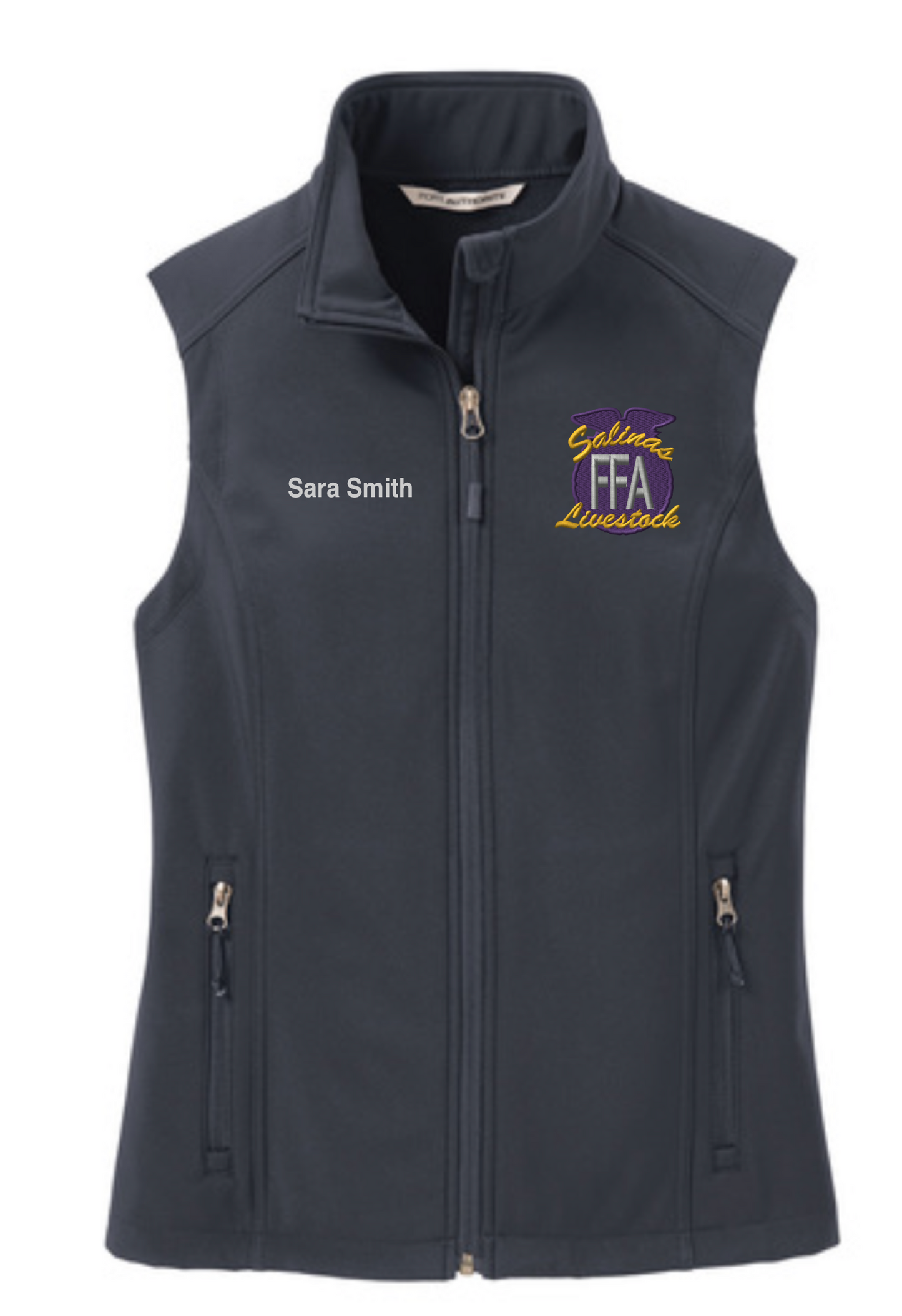 Salinas FFA Livestock Ladies Core Soft Shell Vest Personalized