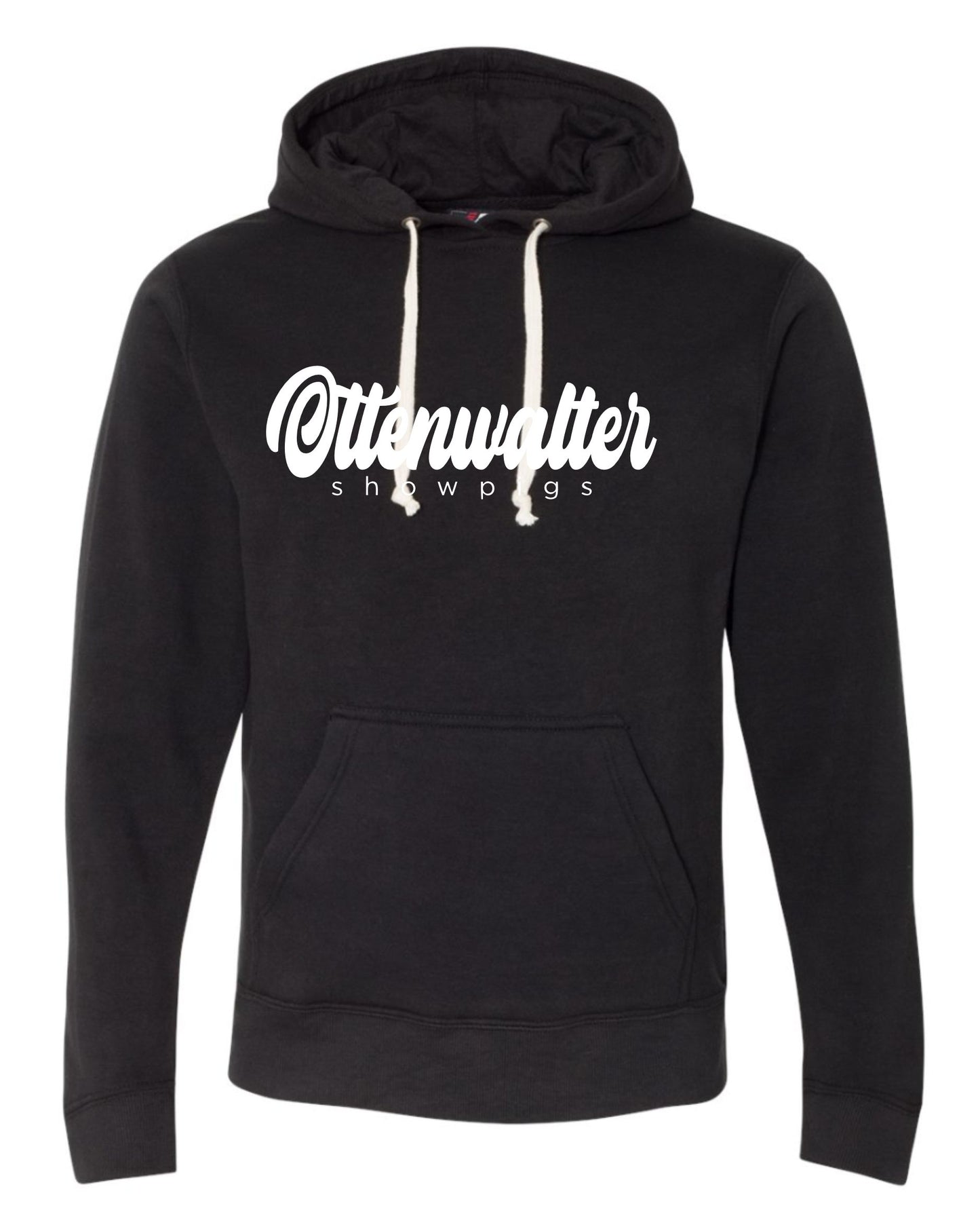 Adult Hooded Pullover Sweatshirt Cursive Logo