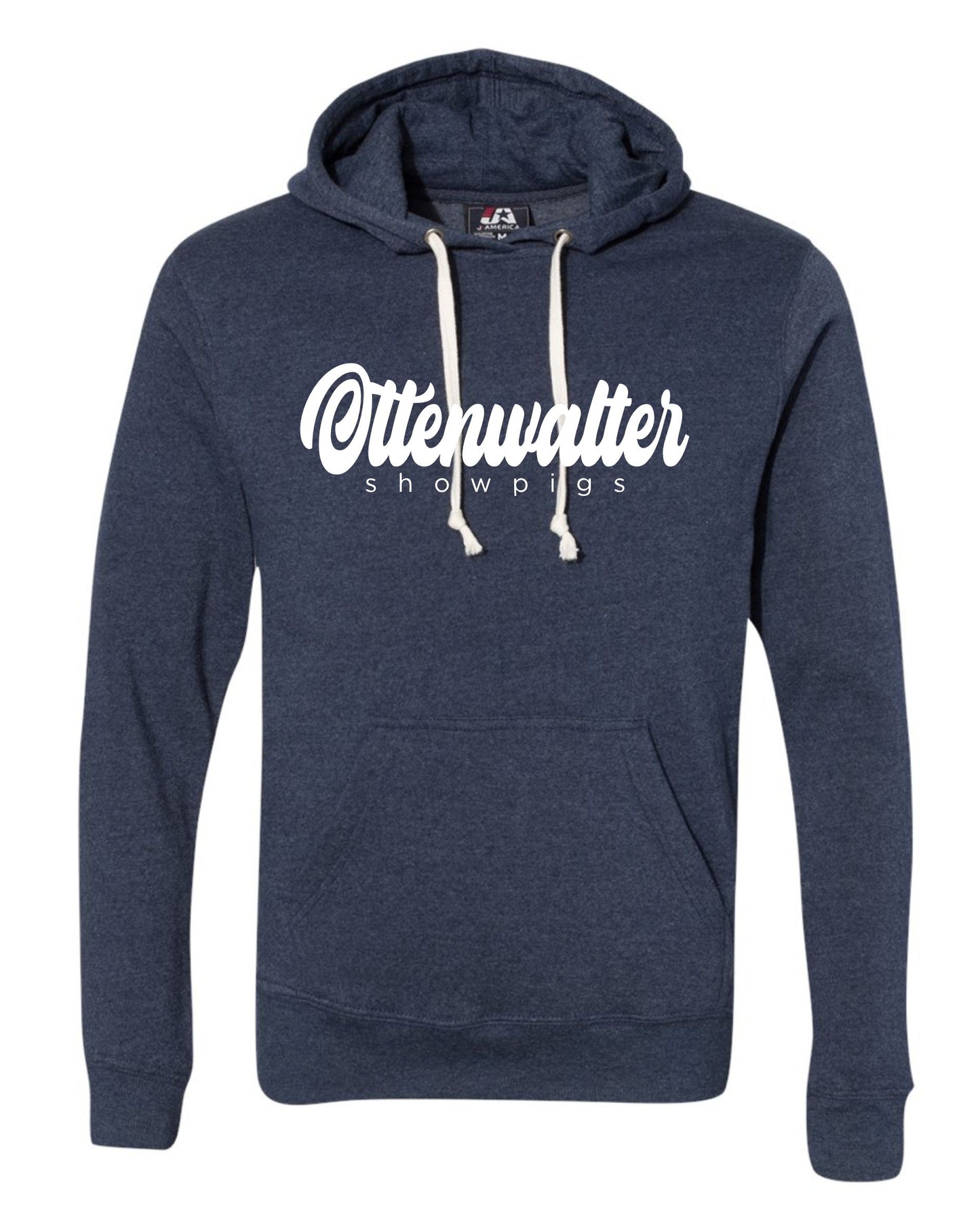 Adult Hooded Pullover Sweatshirt Cursive Logo