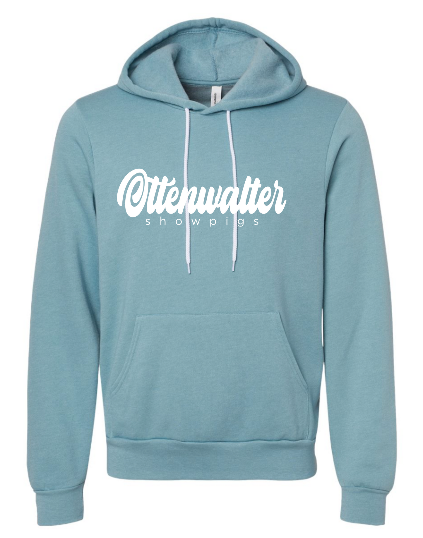 Adult Hooded Pullover Sweatshirt Cursive Logo