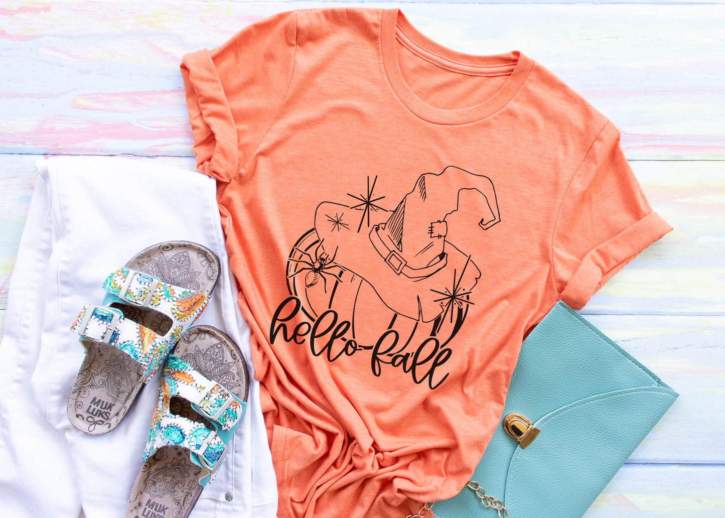 Hello Fall Short Sleeve T-Shirt Adult Sizes