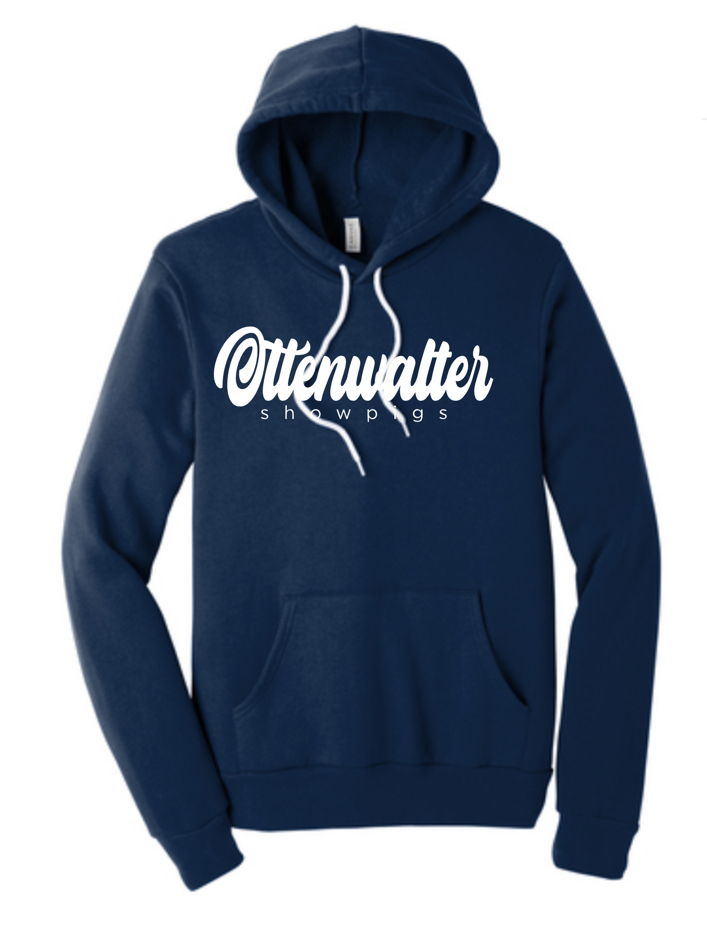 Adult Hooded Pullover Sweatshirt Cursive Logo