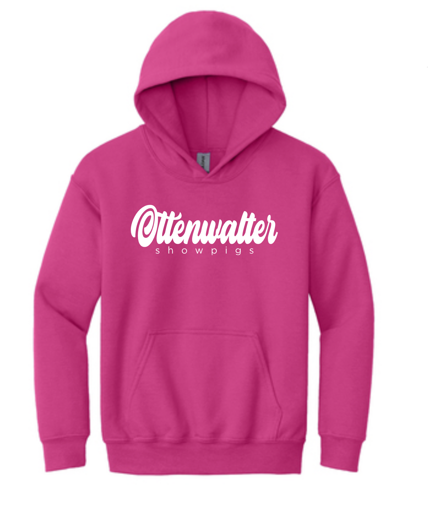 Youth Hooded Pullover Sweatshirt Cursive Logo