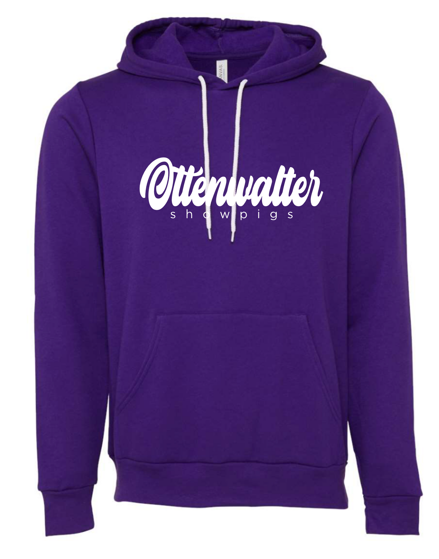 Adult Hooded Pullover Sweatshirt Cursive Logo