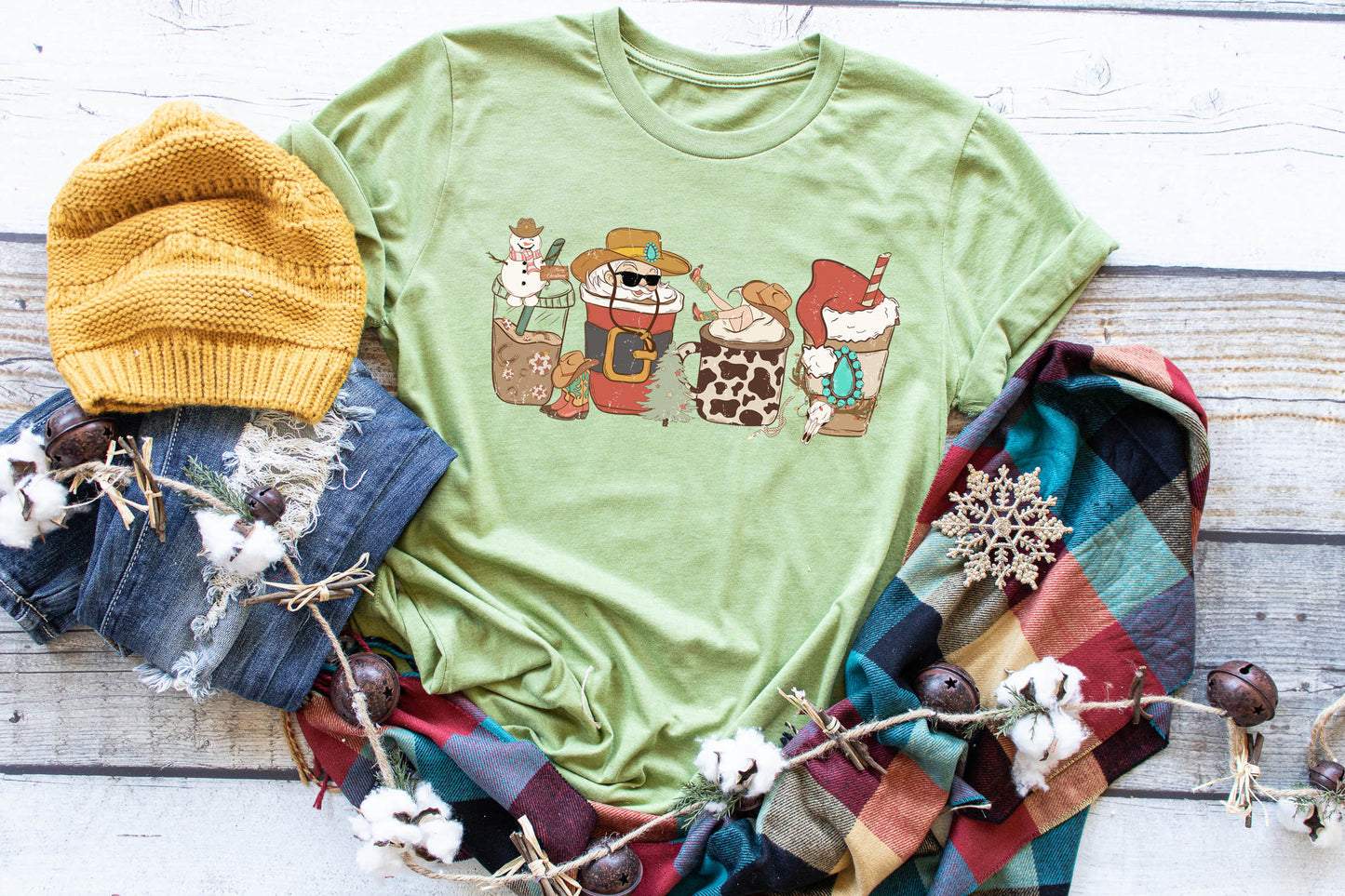 Christmas Western Coffee Tee