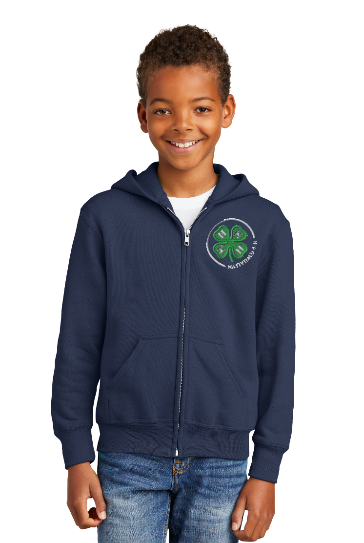 Youth Natividad 4-H Port Authority Full-Zip Hooded Sweatshirt