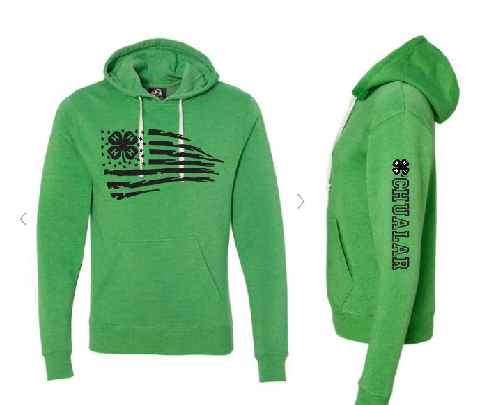 Chualar 4-H J. America - Triblend Fleece Hooded Sweatshirt American Flag