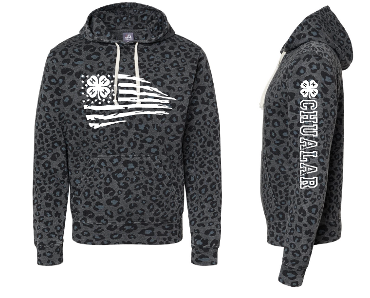 Chualar 4-H J. America - Triblend Fleece Hooded Sweatshirt American Flag