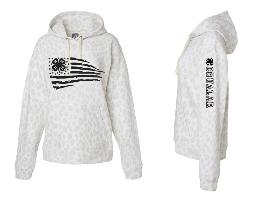Chualar 4-H J. America - Triblend Fleece Hooded Sweatshirt American Flag