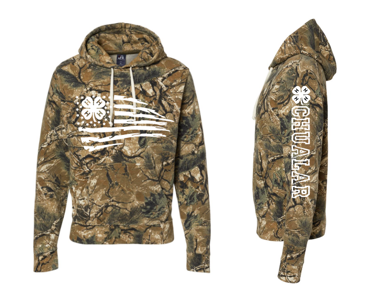 Chualar 4-H J. America - Triblend Fleece Hooded Sweatshirt American Flag