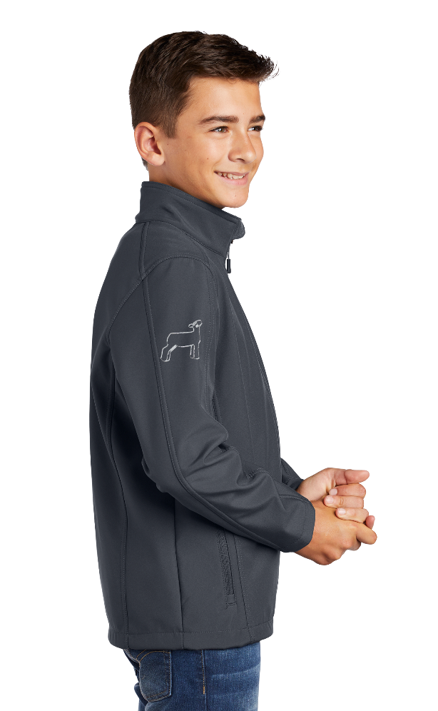 Youth Carmel Valley 4-H Personalized BATTLESHIP GREY 4-H Port Authority Soft Shell Jacket