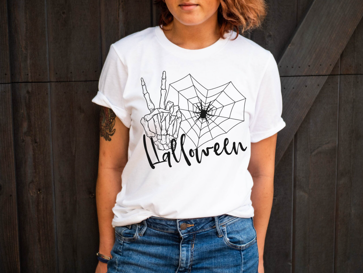 Peace Love Halloween Short Sleeve T-Shirt Adult Sizes