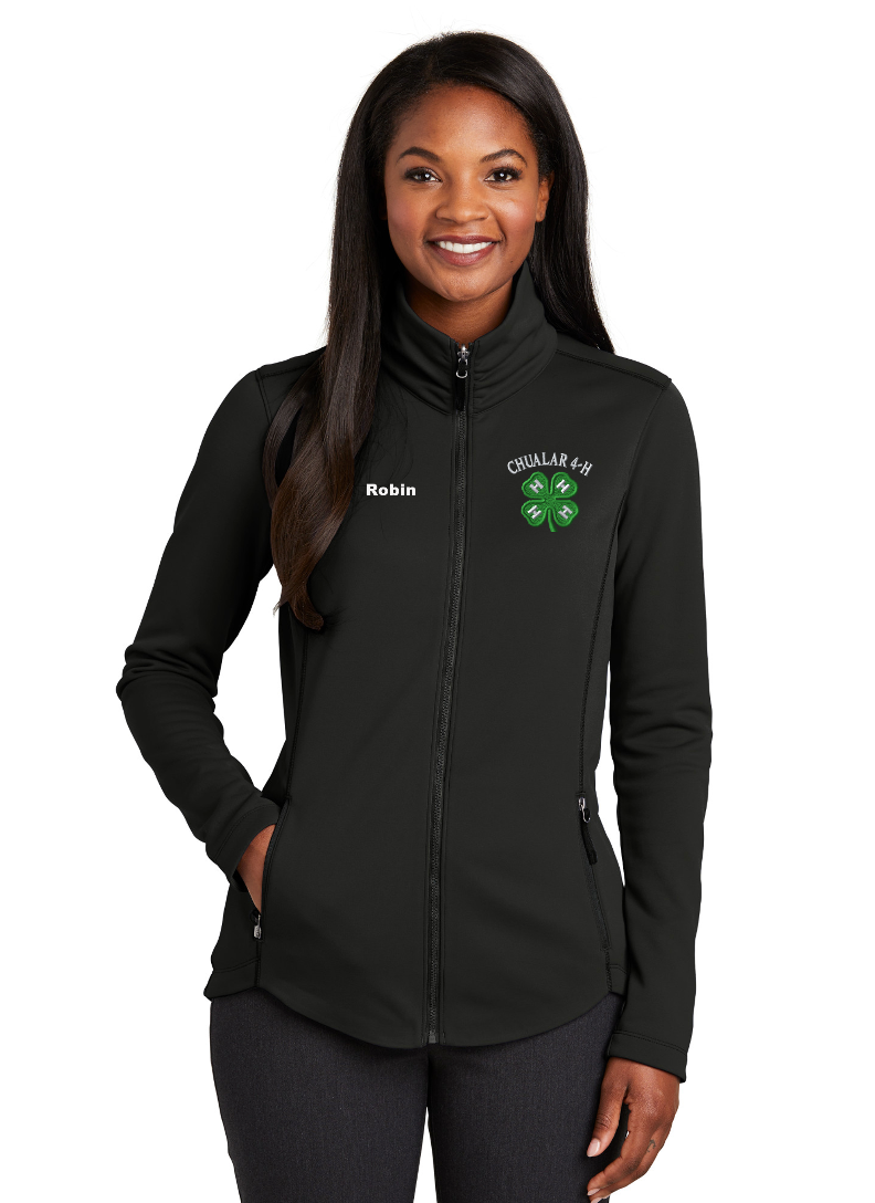 Chualar 4-H Personalized Women's BLACK Port Authority ® Collective Smooth Fleece Jacket