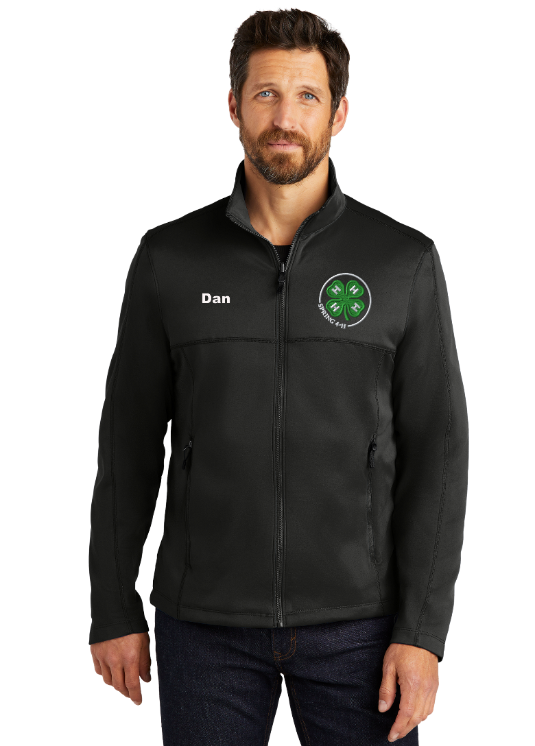 Spring 4-H Personalized Men's BLACK Collective Smooth Fleece Jacket