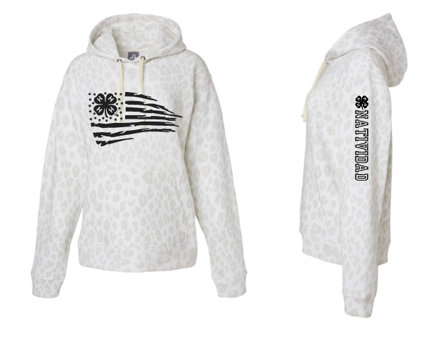 Natividad 4-H Triblend Fleece Hooded Sweatshirt American Flag