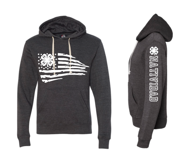Natividad 4-H Triblend Fleece Hooded Sweatshirt American Flag