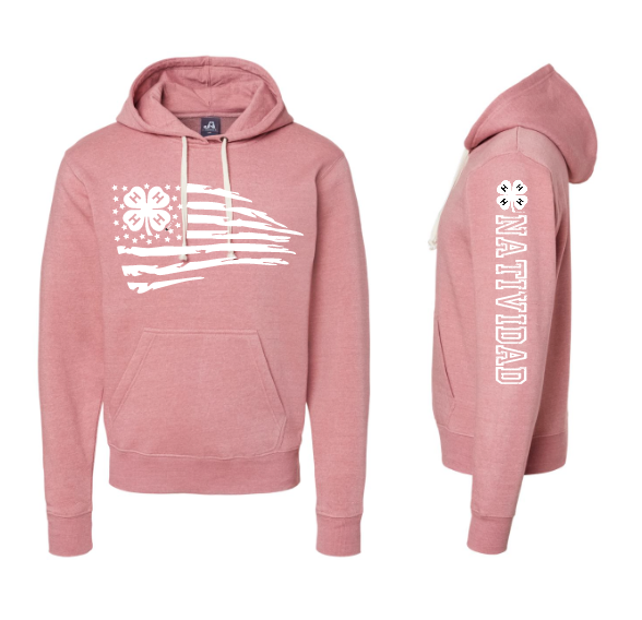Natividad 4-H Triblend Fleece Hooded Sweatshirt American Flag