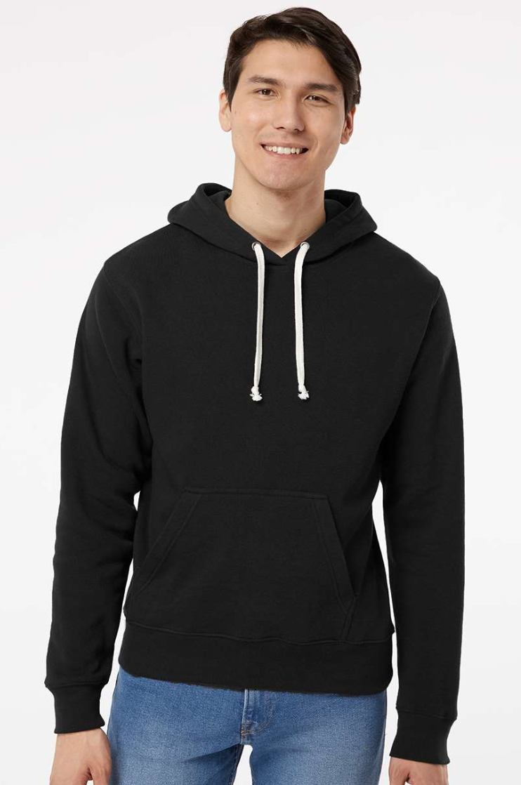 Adult Hooded Pullover Sweatshirt Cursive Logo