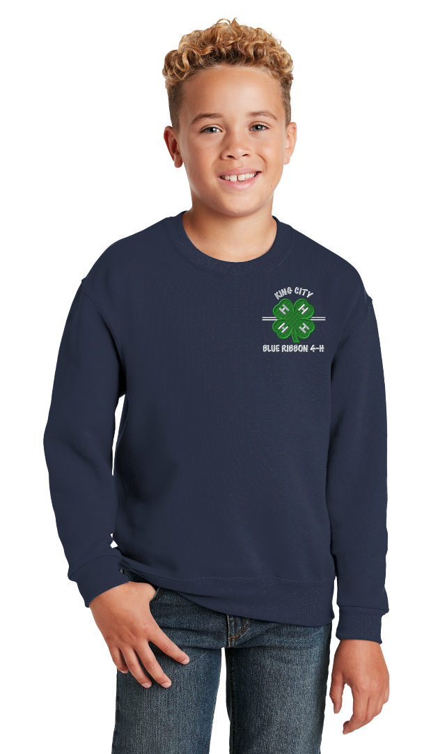 Youth KCBR 4-H Jerzees Crewneck Sweatshirt