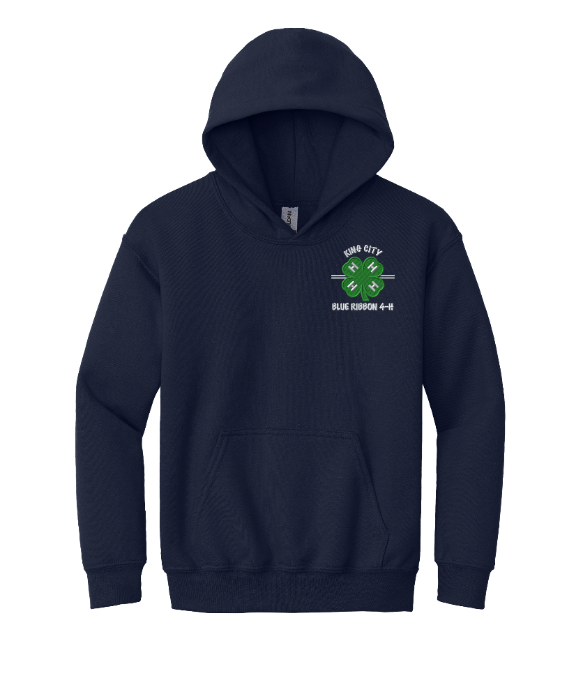 KCBR 4-H Youth Gildan Hooded Sweatshirt