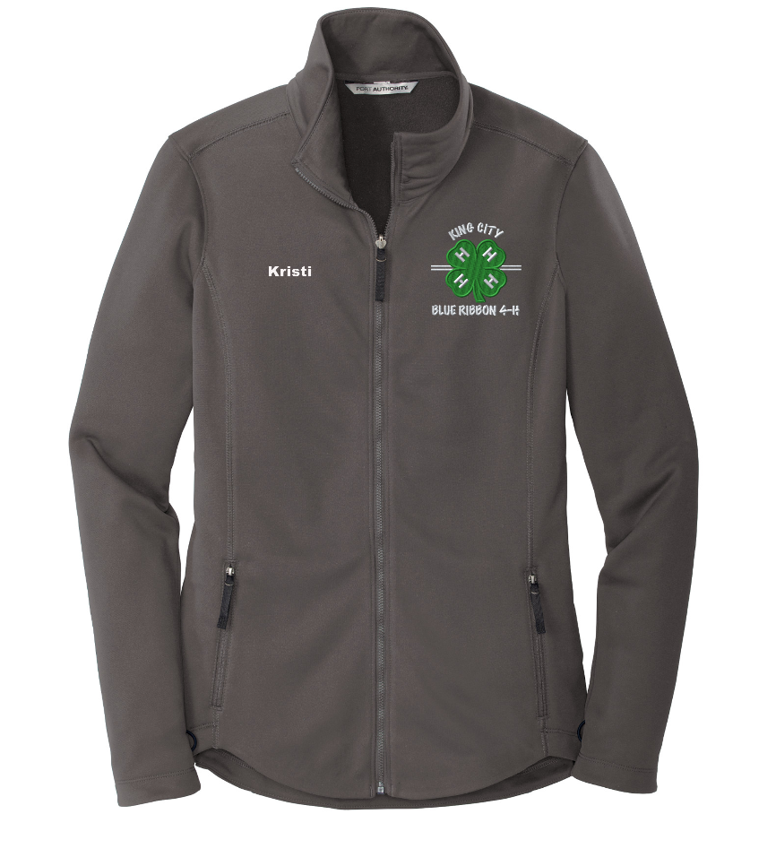 KCBR 4-H Personalized Women's GRAPHITE Collective Smooth Fleece Jacket