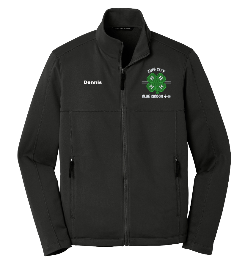 KCBR 4-H Personalized Men's BLACK Smooth Fleece Jacket