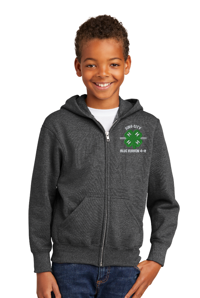 Youth KCBR 4-H Port Authority Full-Zip Hooded Sweatshirt