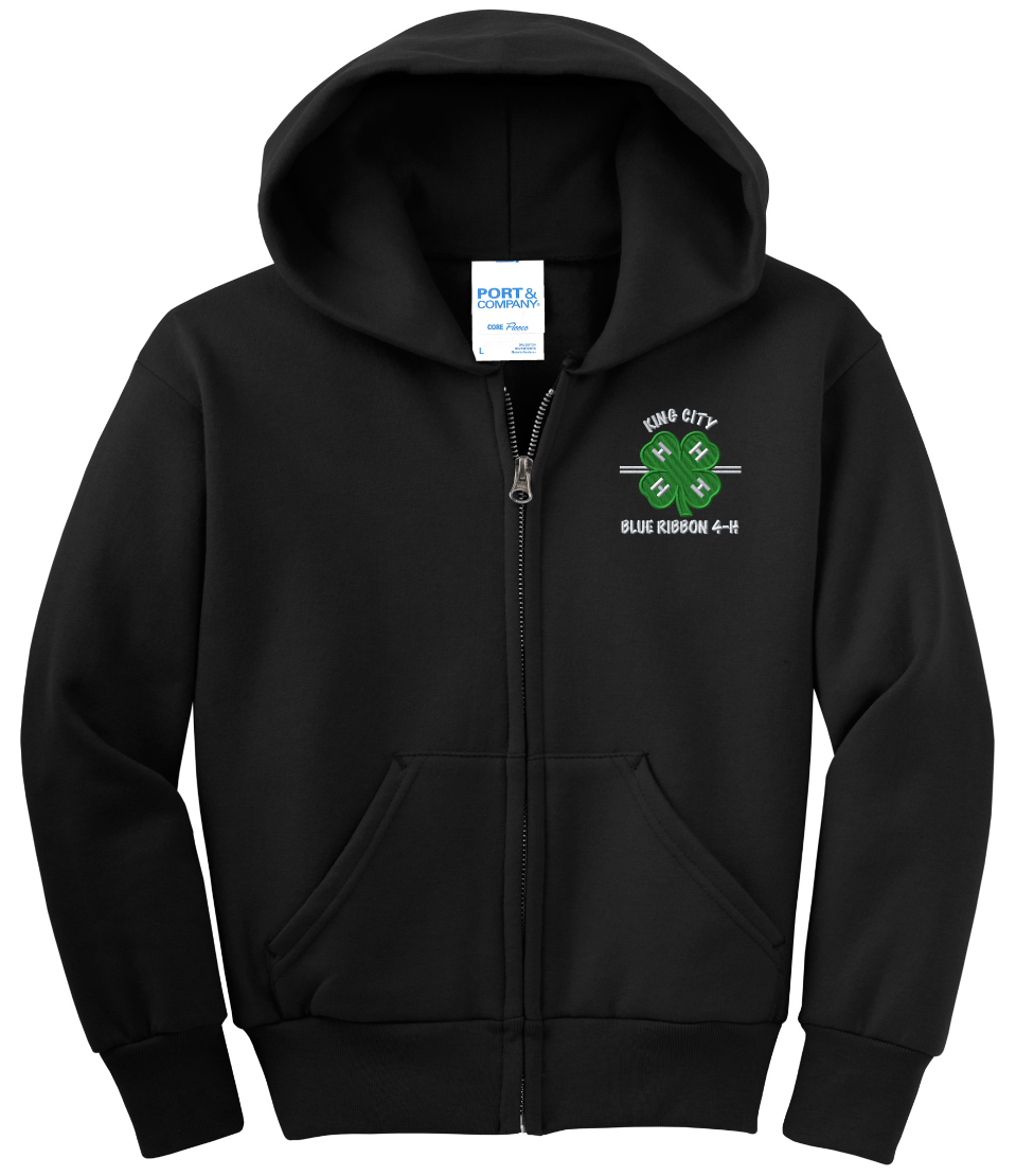 Youth KCBR 4-H Port Authority Full-Zip Hooded Sweatshirt