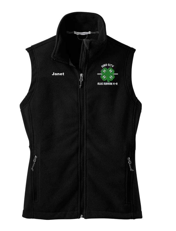 Ladies KCBR 4-H Port Authority Fleece Vest