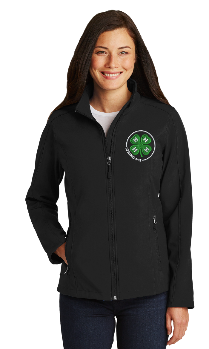 Spring 4-H Personalized Women's BLACK Soft Shell Jacket