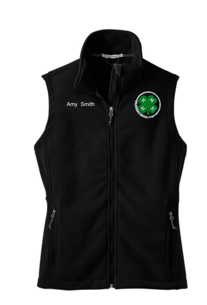 Blossom Trail 4-H Women's Port Authority Fleece Vest Personalized