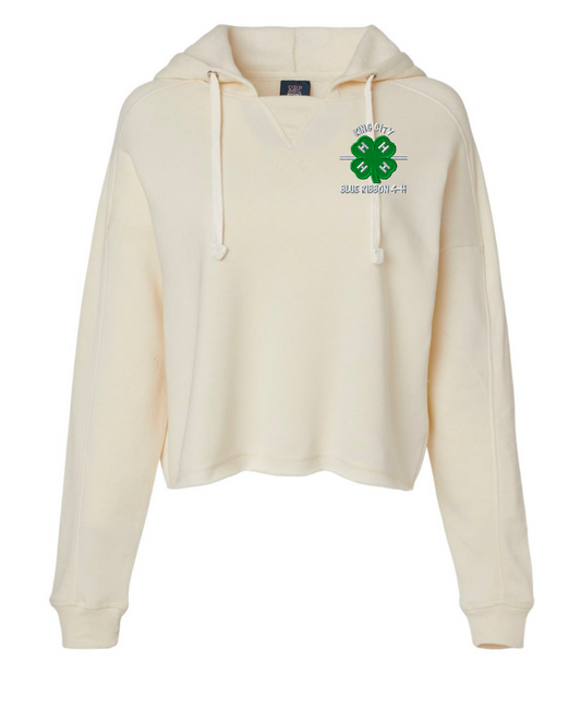 KCBR 4-H Women's Angel Fleece Crop Hooded Sweatshirt