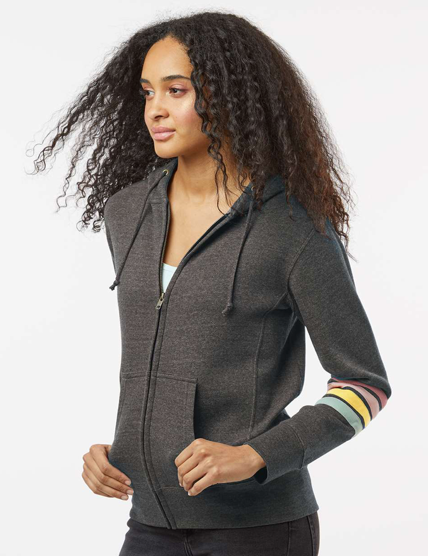 Women's Striped Sleeves Sweatshirt