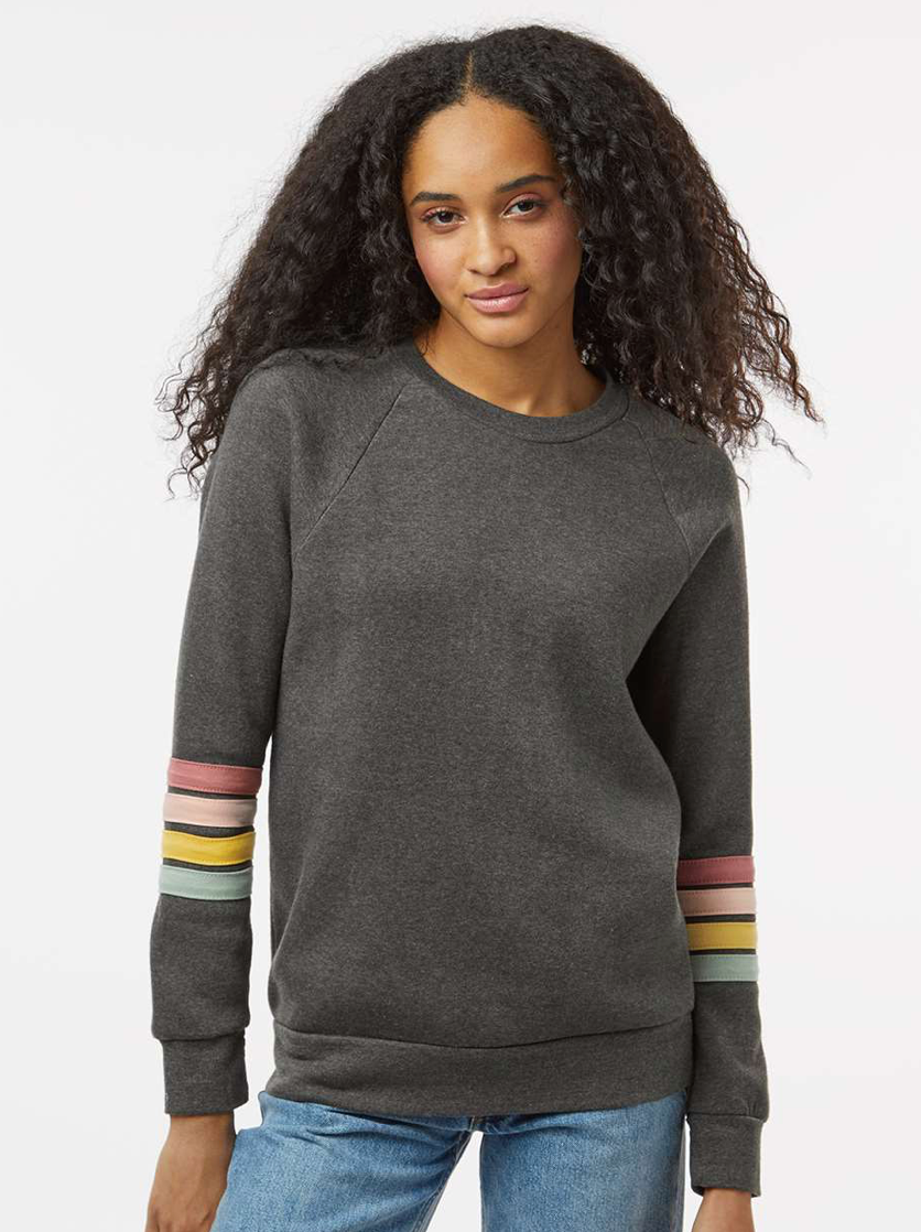 Women's Striped Sleeves Sweatshirt