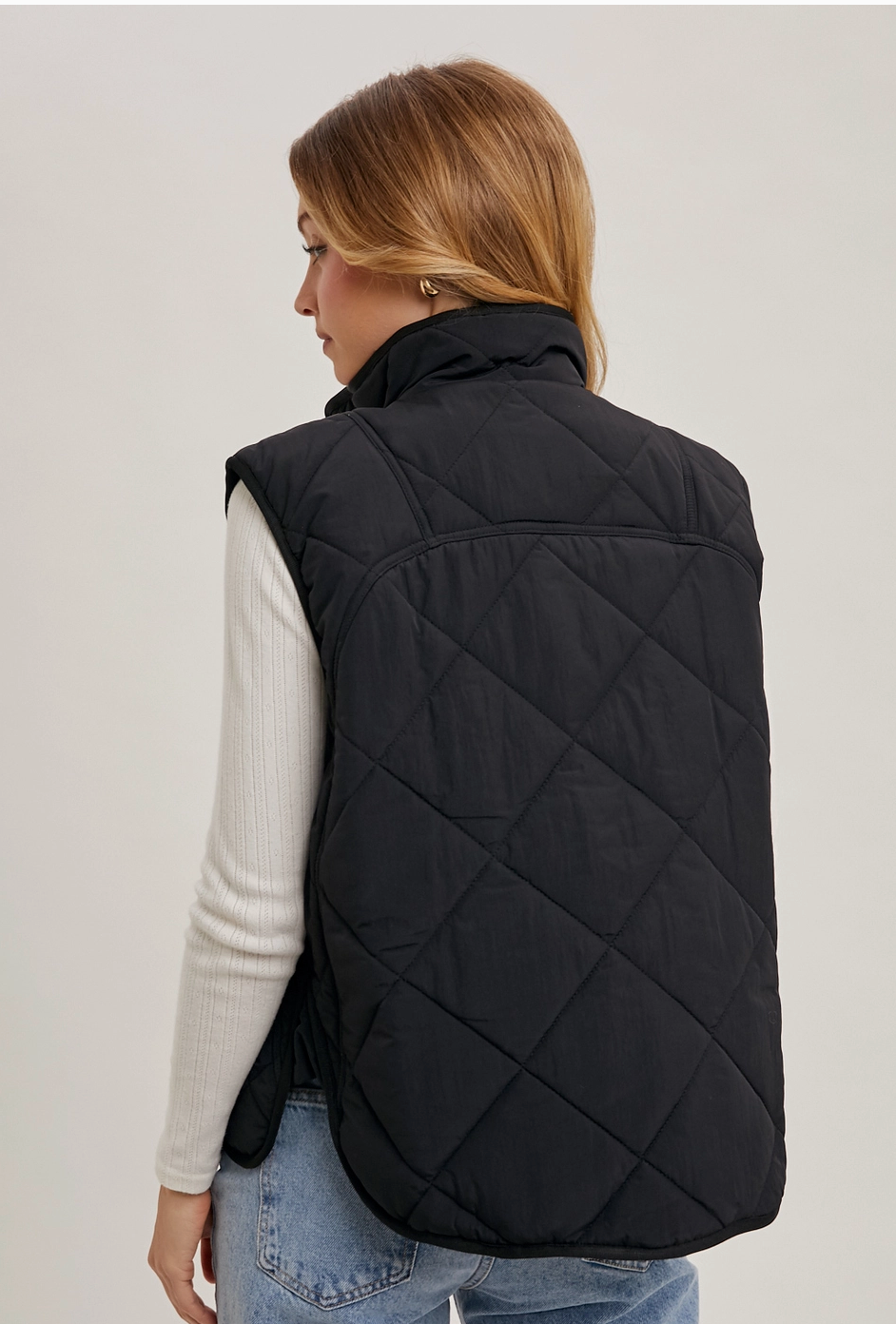 Reeves Livestock Button Down Quilted Puffer Vest with Pockets