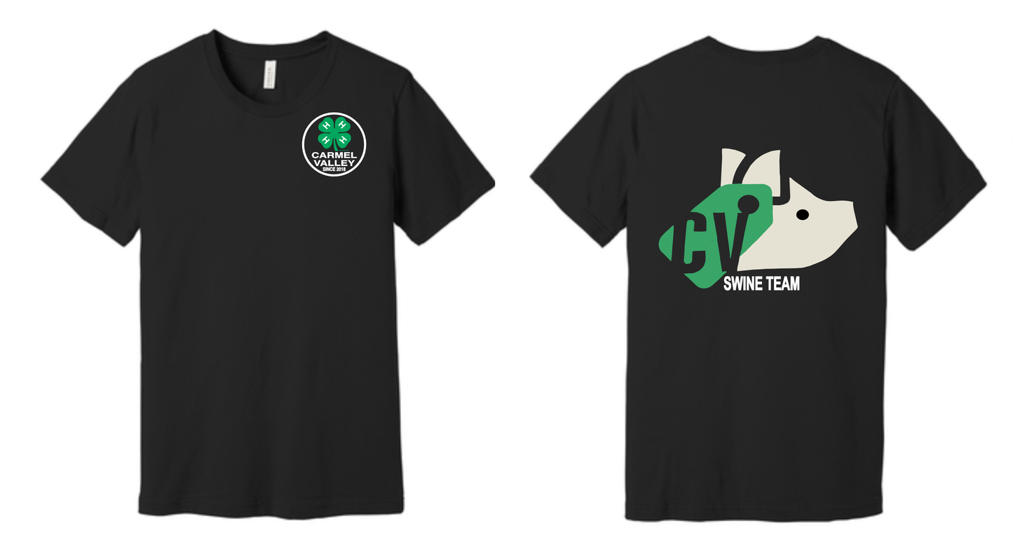 Carmel Valley 4-H Swine Team Tee Youth & Adult Sizes