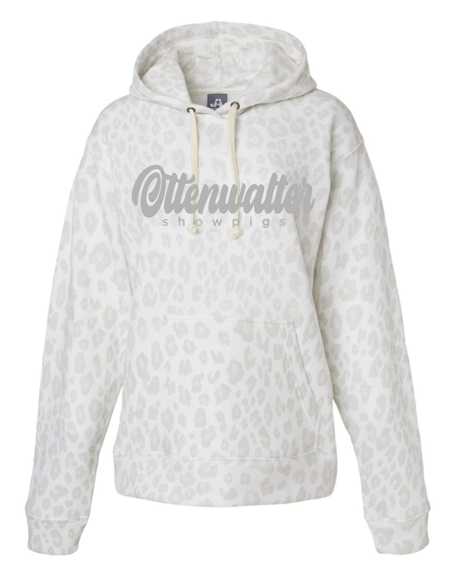 Adult Hooded Pullover Sweatshirt Cursive Logo