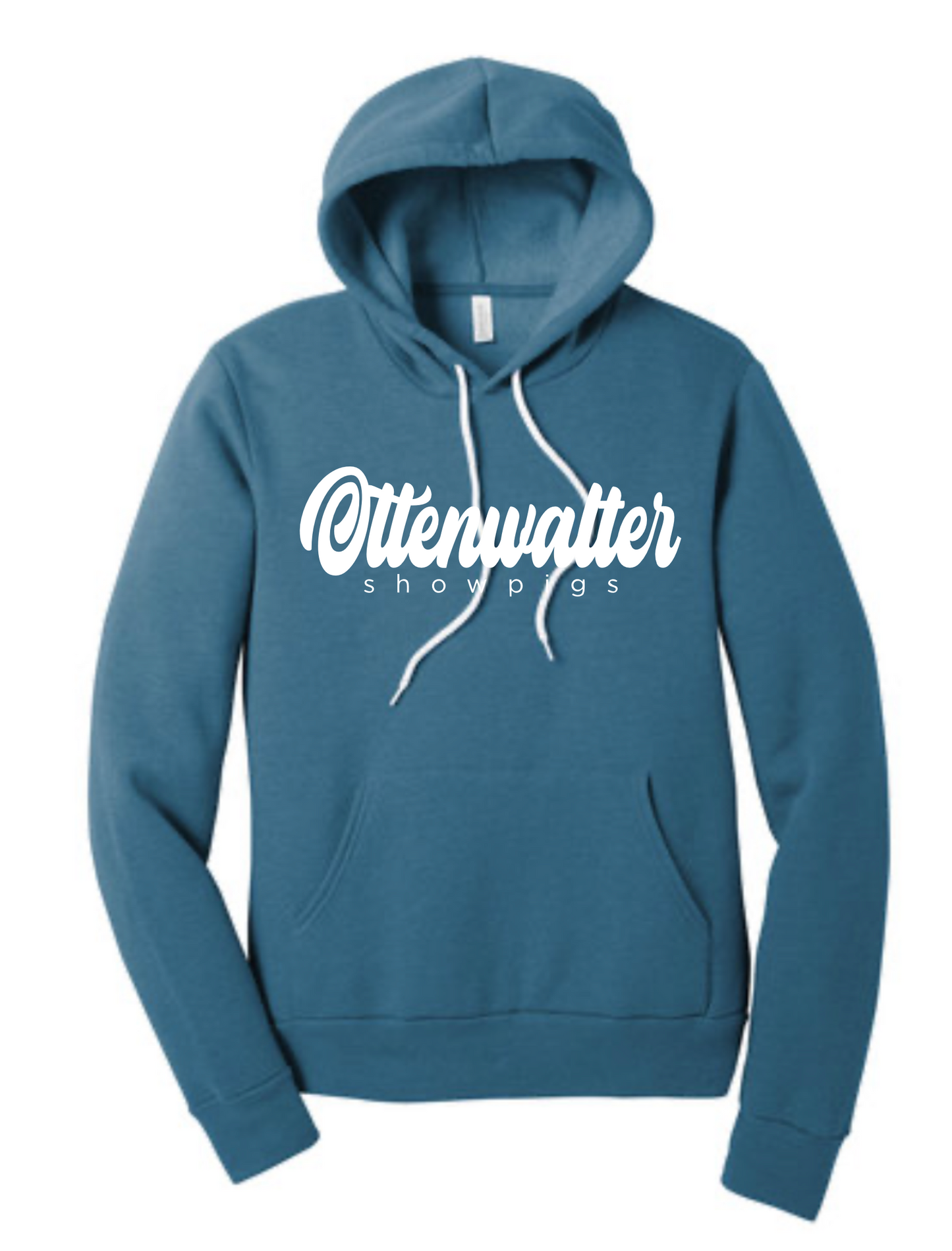 Adult Hooded Pullover Sweatshirt Cursive Logo