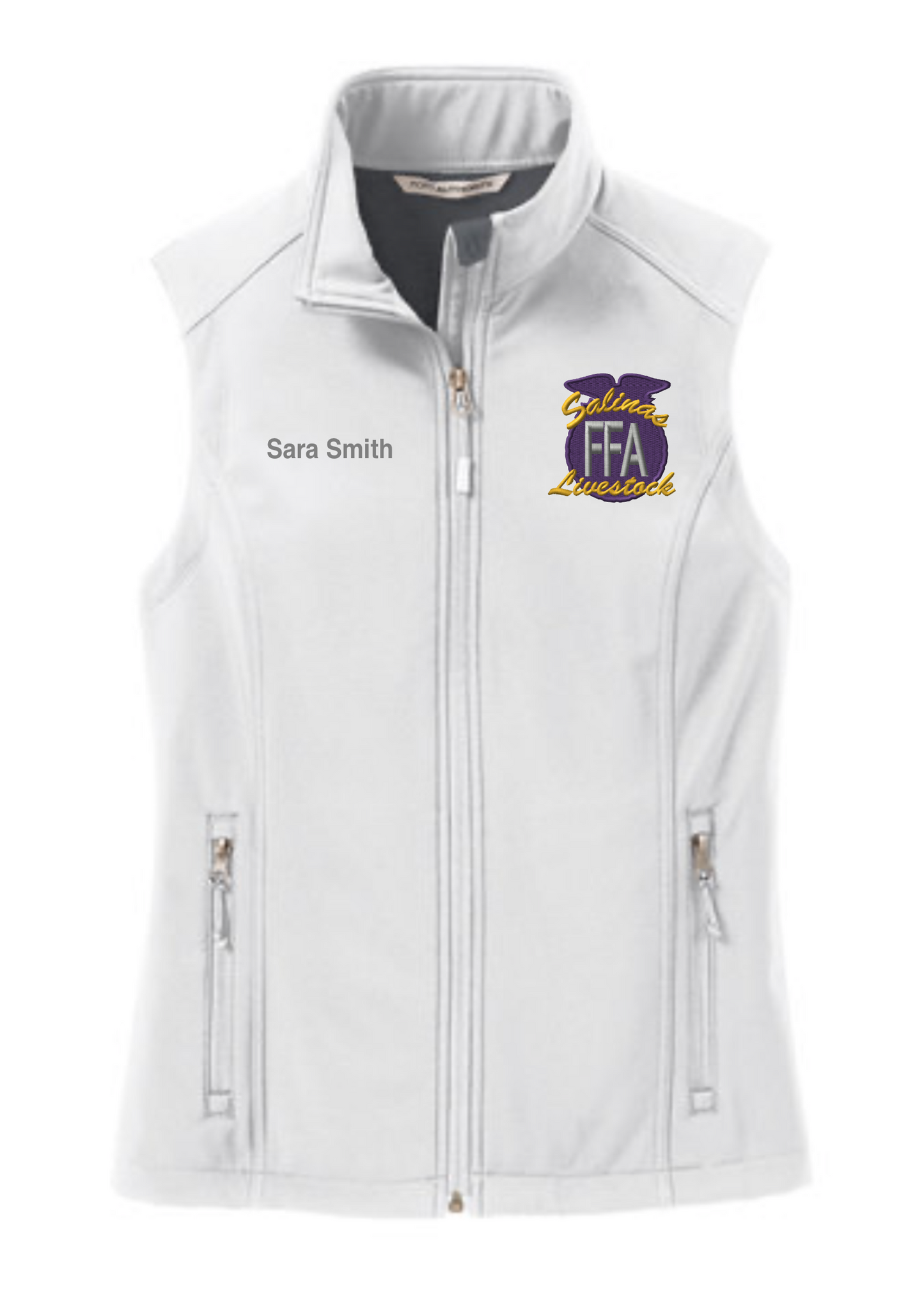 Salinas FFA Livestock Ladies Core Soft Shell Vest Personalized