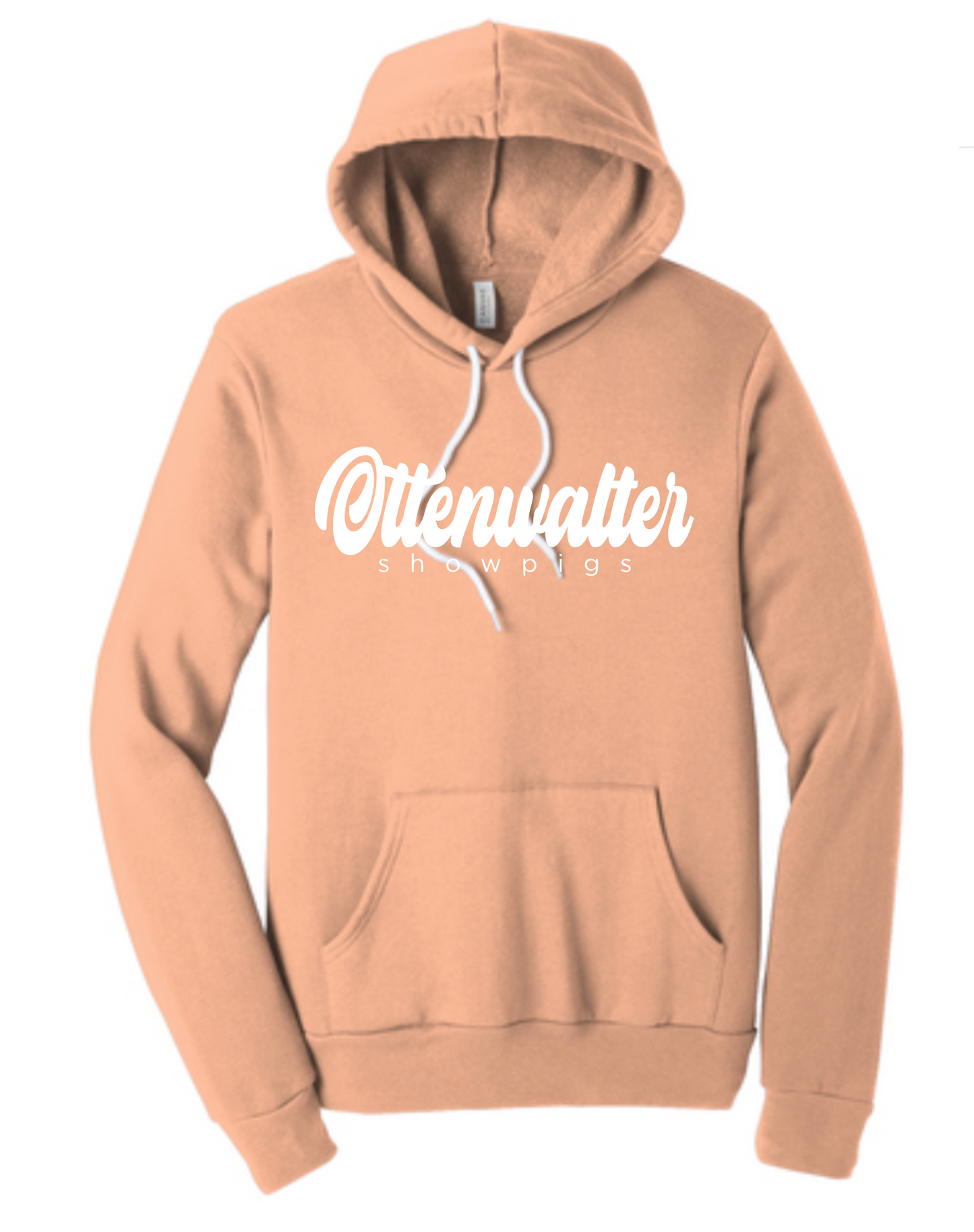 Adult Hooded Pullover Sweatshirt Cursive Logo