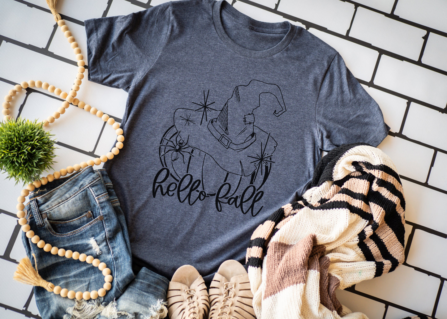 Hello Fall Short Sleeve T-Shirt Adult Sizes