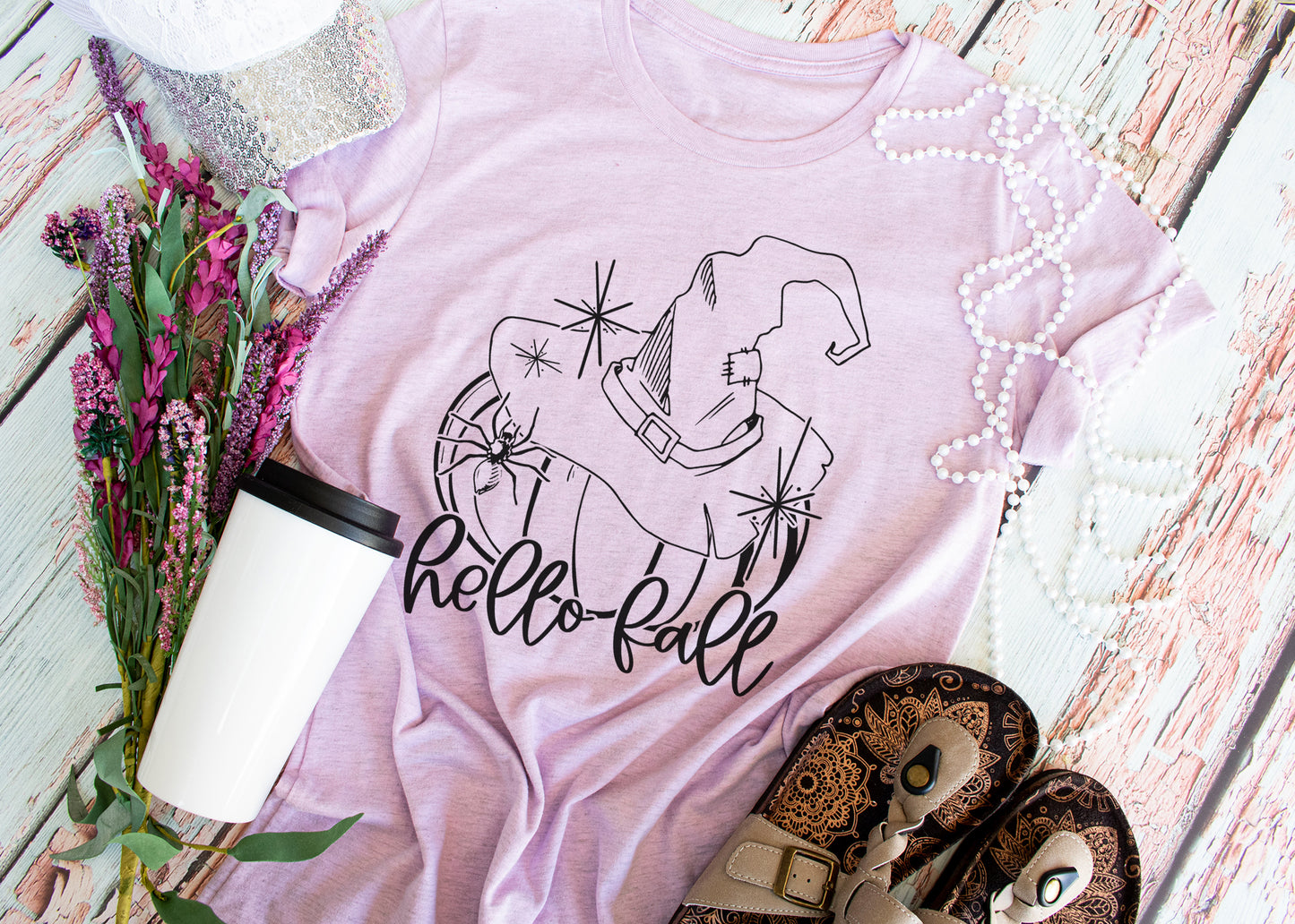 Hello Fall Short Sleeve T-Shirt Adult Sizes