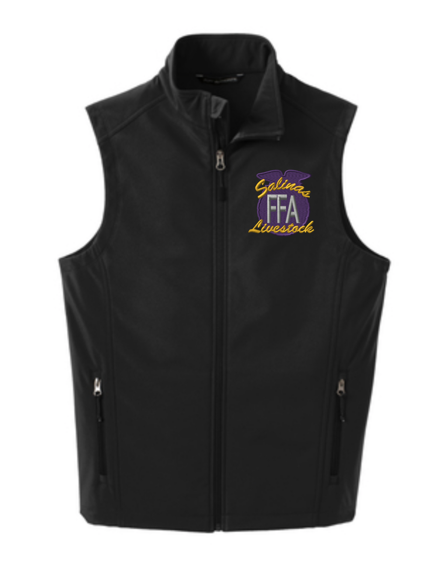 Salinas FFA Livestock Mens Core Soft Shell Vest Personalized