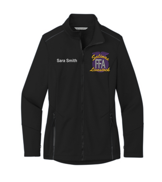 Salinas FFA Livestock Women's Personalized BLACK Collective Tech Soft Shell Jacket