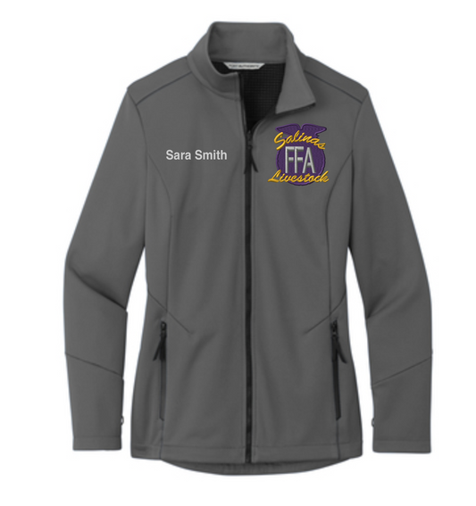 Salinas FFA Livestock Women's Personalized GRAPHITE GREY Collective Tech Soft Shell Jacket