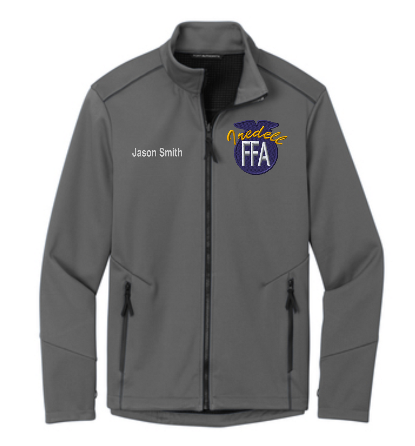 Iredell Men's Personalized GREY Collective Tech Soft Shell Jacket