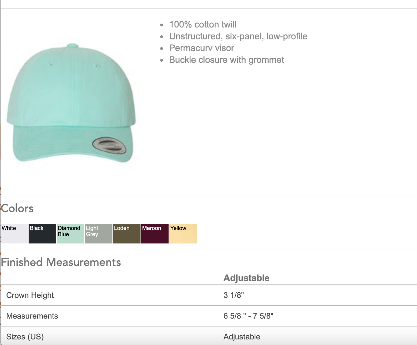 YP Classics - Peached Cotton Twill Dad Hat - 6245PT