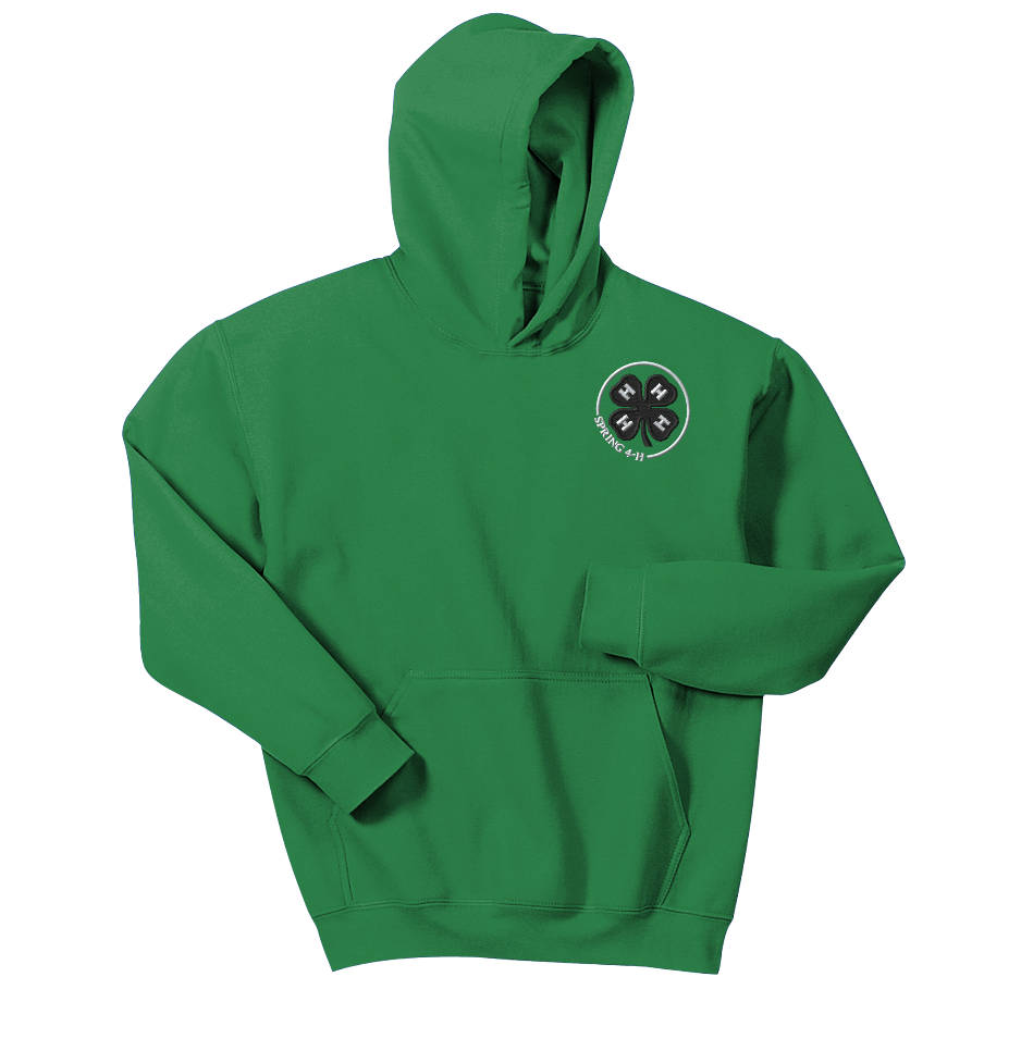 Spring 4-H Youth Gildan Hooded Sweatshirt