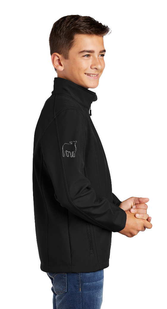 Youth Spring 4-H Personalized BLACK 4-H Port Authority Soft Shell Jacket